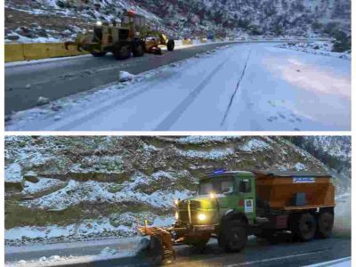 ۳۰۶ کیلومتر باند از جاده‌های ایلام برف روبی شد