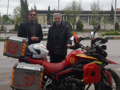 جهانگرد موتورسوار وارد ایلام شد