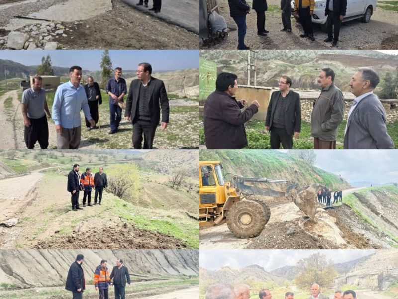پیگیری مستمر خسارات سامانه بارشی اخیر در روستاهای بخش مرکزی و بولی