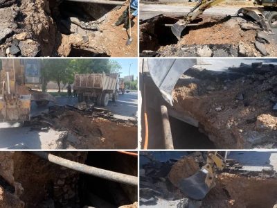 فرونشست بلوار ۱۲ بهمن ناشی از تخریب دیواره سیلبند این ناحیه بوده است