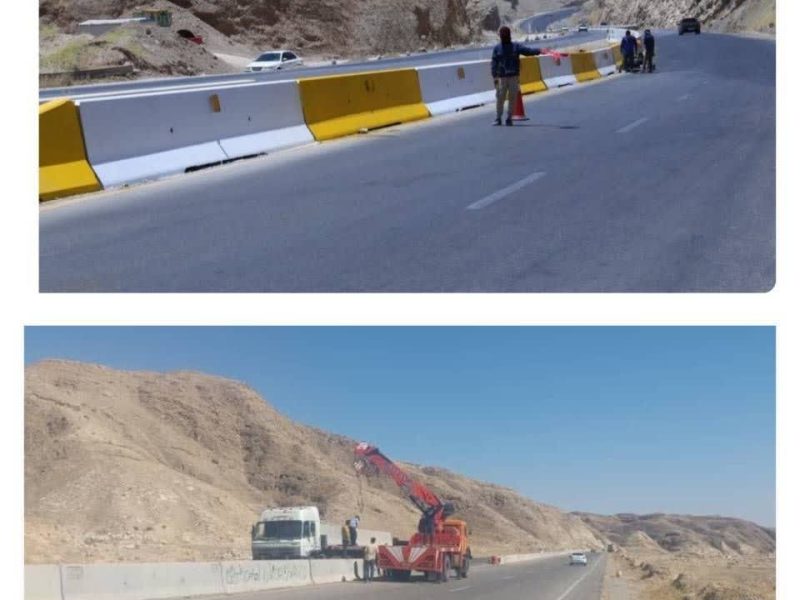 ۵.۵ کیلومتر نیوجرسی در محورهای مواصلاتی ایلام نصب شد