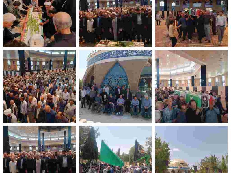 شهید حاج علی عیسی‌نژاد با حضور باشکوه مردم تشییع شد