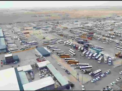 استقرار بیش از ۶۰۰ دستگاه اتوبوس در پایانه شهید رئیسی(برکت) برای بازگشت زائران اربعین+فیلم